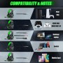 Cascos Gaming, Auriculares Gaming con Micrófono Rotatorio, Luz RGB, Premium Stereo, Orejeras Ligero Cómodo, para PS4 PS5 Xbox PC