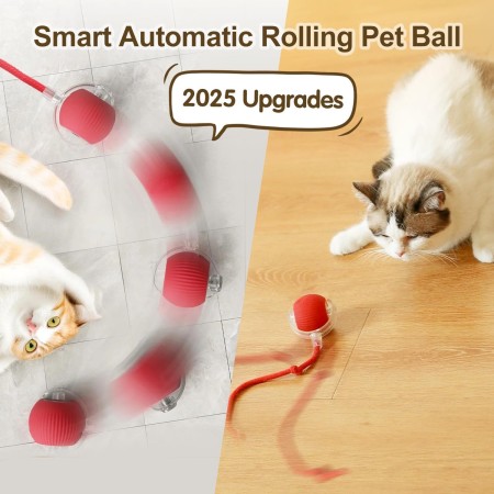 HOIDOKLY Juguete interactivo para gatos, 2025, juguete para mascotas, juguete para perros con carga USB, tres modos de trabajo,
