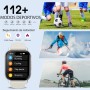 Reloj Inteligente Hombre Mujer, 1.85" Smartwatch con Llamadas y Diales Bluetooth, 112+ Modos Deportivos Reloj Monitor de Sueño,