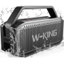 W-KING 100W MAX 60W RMS Altavoz Bluetooth Potente, Bajo Profundo, 40h de Reproducción, Portátil Exterior Impermeable Speaker