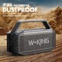 W-KING 100W MAX 60W RMS Altavoz Bluetooth Potente, Bajo Profundo, 40h de Reproducción, Portátil Exterior Impermeable Speaker