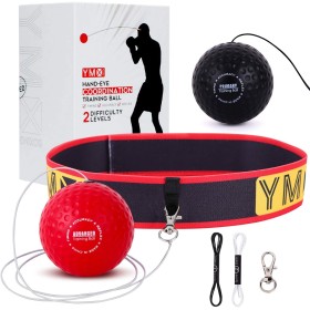YMX BOXING Pelota Entrenamiento de Reflejos Boxeo - Banda Ajustable para la Cabeza, Bolas de Espuma Blanda Ligera - Mejor