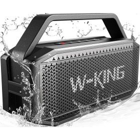 W-KING 100W MAX 60W RMS Altavoz Bluetooth Potente, Bajo Profundo, 40h de Reproducción, Portátil Exterior Impermeable Speaker