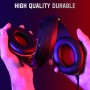 Tatybo Cascos Gaming, Auriculares Gaming con Graves Envolventes 3D, Micrófono Reducción De Ruido Y Almohadillas De Proteína,