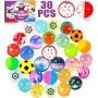 ENCOUN 30PCS Pelotas Saltarinas, 32mm Pelotas Saltarinas para Niños, Pelotas de Rebote, Colores Brillantes, Pelotas de Goma,