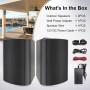 Altavoz Herdio Bluetooth para interiores y exteriores de 4 pulgadas Altavoz impermeables de patio montado en la pared, Color