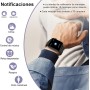 IOWODO Reloj Inteligente Hombre y Mujer, Smartwatch con 2 Correas, 1.85" Reloj Deporte con Función Llamadas y WhatsApp Mensajes