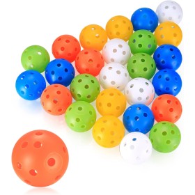 Xiaomoyu 28 Piezas Pelotas de Práctica de Golf, Pelotas de Golf de Práctica Hueca con Flujo de Aire, Pelotas de Plástico 40 mm