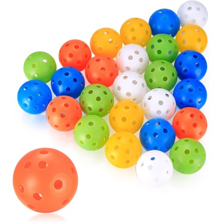 Xiaomoyu 28 Piezas Pelotas de Práctica de Golf, Pelotas de Golf de Práctica Hueca con Flujo de Aire, Pelotas de Plástico 40 mm