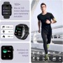 IOWODO Reloj Inteligente Hombre y Mujer, Smartwatch con 2 Correas, 1.85" Reloj Deporte con Función Llamadas y WhatsApp Mensajes