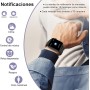 IOWODO Reloj Inteligente Hombre y Mujer, Smartwatch con 2 Correas, 1.85" Reloj Deporte con Función Llamadas y WhatsApp Mensajes