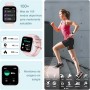 IOWODO Reloj Inteligente Hombre y Mujer, Smartwatch con 2 Correas, 1.85" Reloj Deporte con Función Llamadas y WhatsApp Mensajes