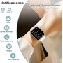 IOWODO Reloj Inteligente Hombre y Mujer, Smartwatch con 2 Correas, 1.85" Reloj Deporte con Función Llamadas y WhatsApp Mensajes