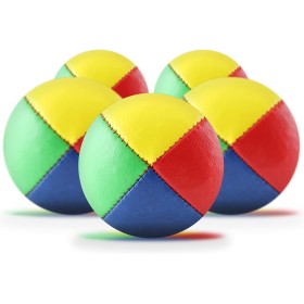 Diabolo Freizeitsport Juego de 5 pelotas de malabares (62 mm, rellenas de mijo sostenible, impermeables, piel sintética, para