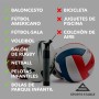 Sports Stable Inflador Balones con 5 Agujas Doble Acción, Bomba De Aire Fiable para Tu Pelota De Fútbol, Rugby, Voleibol,