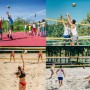 SIVENKE Red de Voleibol de Playa Red de Vóle de Deporte al Aire Libre Volleyball Net 9,5m x 1m - Sin Marco