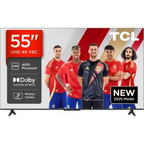 TCL 55V6C 55” Direct LED Smart TV, 4K HDR, Powered by Google TV (Dolby Audio, Motion Clarity, Compatible with Google Assistant &