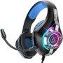 Tatybo Cascos Gaming, Auriculares Gaming con Graves Envolventes 3D, Micrófono Reducción De Ruido Y Almohadillas De Proteína,
