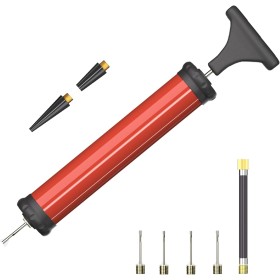 DDUO Bomba de Globo portátil, Kit de Bomba de Aire con Aguja, Boquilla, Manguera de extensión para balones de Baloncesto,
