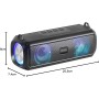 ALTAVOZ BLUETOOTH PORTABLE MARS GAMING MSB-XT NEGRO AUX/MicroSD/USB/FM 20W POTENCIA RGB FLOW BATERIA 2000mA