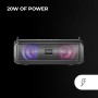 ALTAVOZ BLUETOOTH PORTABLE MARS GAMING MSB-XT NEGRO AUX/MicroSD/USB/FM 20W POTENCIA RGB FLOW BATERIA 2000mA