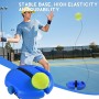 Funmo Juego de entrenador de tenis, tabla de base con 2 pelotas de rebote, banda de goma, pelota de entrenamiento, herramienta