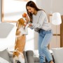 Genérico Pelota Interactiva para Perros, Juguete Perro Indestructible, Recargable por USB, Bola de Perro en Movimiento, Duradera
