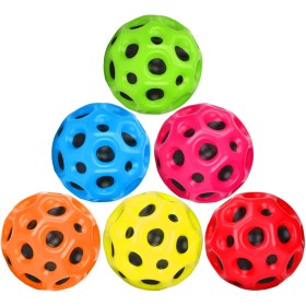 JurciCat 6 PCS Pelota Goma Espuma Elasticidad ultraelevada Pelota saltarina Easy To Grip and Catcher Pelota saltarina niños