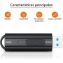 Amazon Basics Memoria flash USB 3.1 de 128 GB, velocidad de lectura de hasta 130 MB/s, Negro