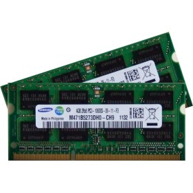 Kit de 8GB Dual Channel 2X 4 GB SAMSUNG Original 204 Pin- DDR3 1333 PC3-10600 CL9 DDR3 SO- DIMM para i5 i7 + notebooks Actuales