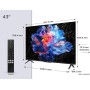 TCL 55V6C 55” Direct LED Smart TV, 4K HDR, Powered by Google TV (Dolby Audio, Motion Clarity, Compatible with Google Assistant &