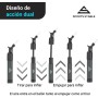 Sports Stable Inflador Balones con 5 Agujas Doble Acción, Bomba De Aire Fiable para Tu Pelota De Fútbol, Rugby, Voleibol,