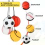 SHSHbuy Pelota de Retorno de Muñeca,4 Piezas Pelotas Elásticas para la Muñeca Pelotas,Pelota De Goma con Correa para La Muñeca