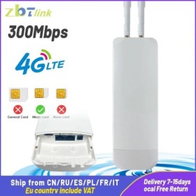 Zbtlink-enrutador 4G para exteriores, 300Mbps, CAT4, LTE, resistente a