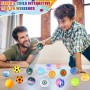 ENCOUN 30PCS Pelotas Saltarinas, 32mm Pelotas Saltarinas para Niños, Pelotas de Rebote, Colores Brillantes, Pelotas de Goma,