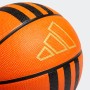 adidas 3-Stripes Rubber X3 Basketball Ball (Vulcanised), Unisex Adulto