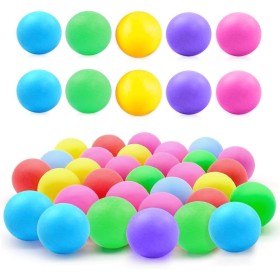 Riisoyu Pelotas de Ping Pong Multicolores - 30 Piezas de Plástico Estándar de 40 mm para Adultos y Niños - Mezcla de Colores