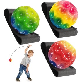 ZEPIQOR 3 PCS Bolas de Rebote, Bouncing Ball Ball, Pelota de Goma Saltarina Moon Ball, Bola de Espuma Ligera con Luna, Fácil de
