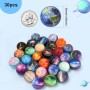 Pllieay 30PCS Galaxy Bouncy Balls, 32mmSpace Bouncy Balls Bulk, Space Party Favors Rubber Balls para niños, Space Toys para