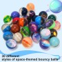 Pllieay 30PCS Galaxy Bouncy Balls, 32mmSpace Bouncy Balls Bulk, Space Party Favors Rubber Balls para niños, Space Toys para