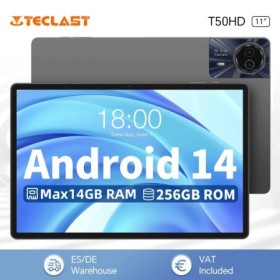 Teclast T50HD Android 14 Tablet, 11 "2k FHD+, máximo de 14 GB RAM, 256