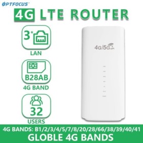 Módem OPTFOCUS 4G LTE 300Mbps 3 LAN Wifi tarjeta SIM 4G gsm módem Wi F