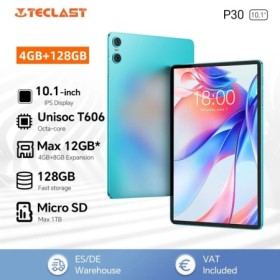 Teclast P30 Android 14 Tablet, 10.1 pulgadas, máximo de 12 gb RAM, 128