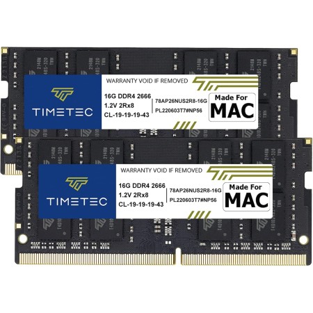 Timetec 32GB Kit(2x16GB) Compatible con Apple DDR4 2666MHz/2667MHz para Mediados de 2020 iMac 20.1/20.2/Mediados 2019 iMac19.1