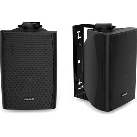 Audibax Elipse 6 Altavoces con Soporte Pared 6" 2 Vías 50W RMS. Negras.Pareja