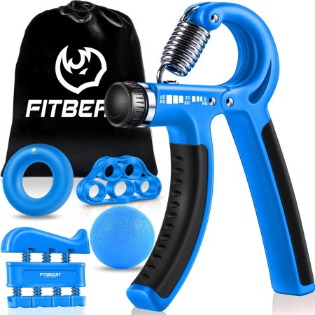 FitBeast Hand Grip para Antebrazo Ejercitar – Paquete de 5 Piezas, Fortalecedor de Agarre de Manos Ajustables, Ejercitador de