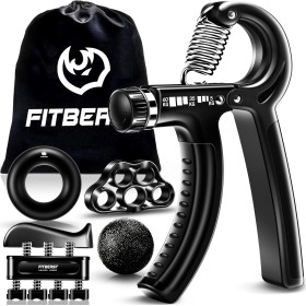 FitBeast Hand Grip para Antebrazo Ejercitar – Paquete de 5 Piezas, Fortalecedor de Agarre de Manos Ajustables, Ejercitador de