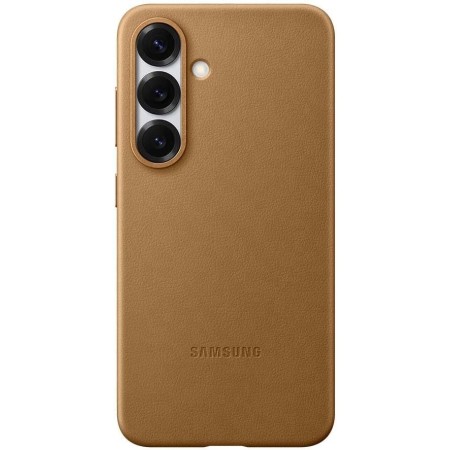 Samsung Funda de Cuero Vegano Negra para Galaxy S25