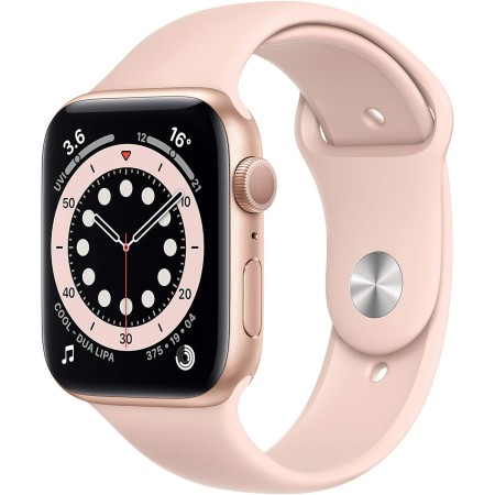 Apple Watch Series 6 (GPS, 44MM) Caja de Aluminio Oro con Correa Deportiva Arena Rosa (Reacondicionado)