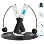Cuerda de salto deportiva, inalámbrica con medidor, cuerda de salto ajustable con kilómetro digital y cuenta,Rodamientos de